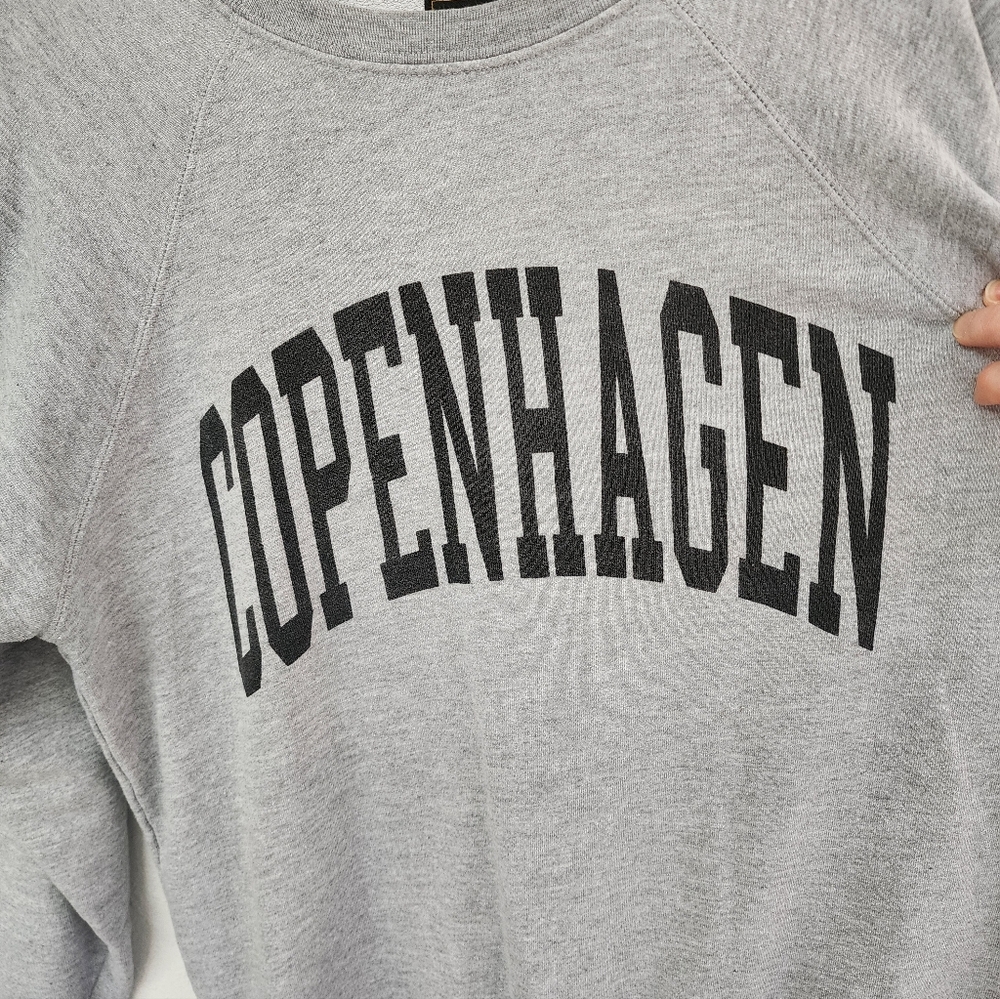 Free People x Retro Brand Gray Copenhagen Classic Crew Sweatshirt Sz XS - Picture 5 of 6